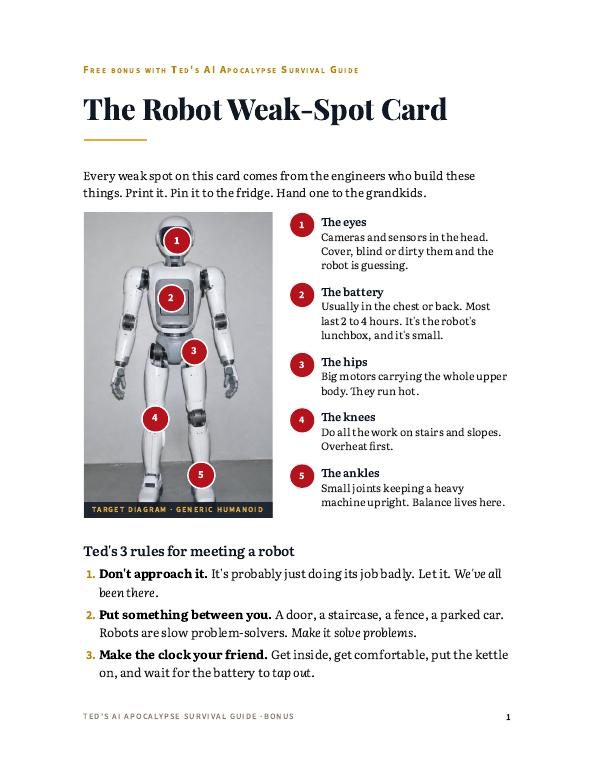 The Robot Weak-Spot Card